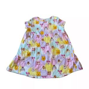 Oh My Disney All Over Print Shirt Dress Pooh Piglet Chip Dale Size Large L EUC